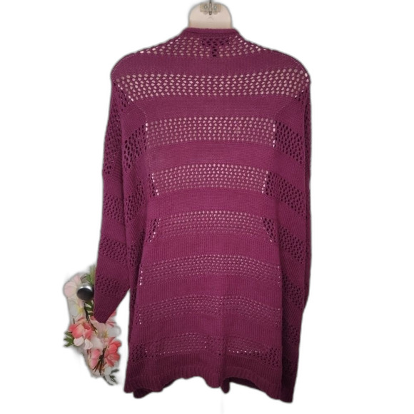 Lane Bryant open front weave cardigan sweater 22/24 - Picture 5 of 7